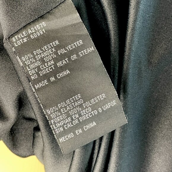 Betsy & Adam Long Velvet Sleeveless One Cold Shoulder Stretch Sheath Gown NWT - Picture 10 of 12